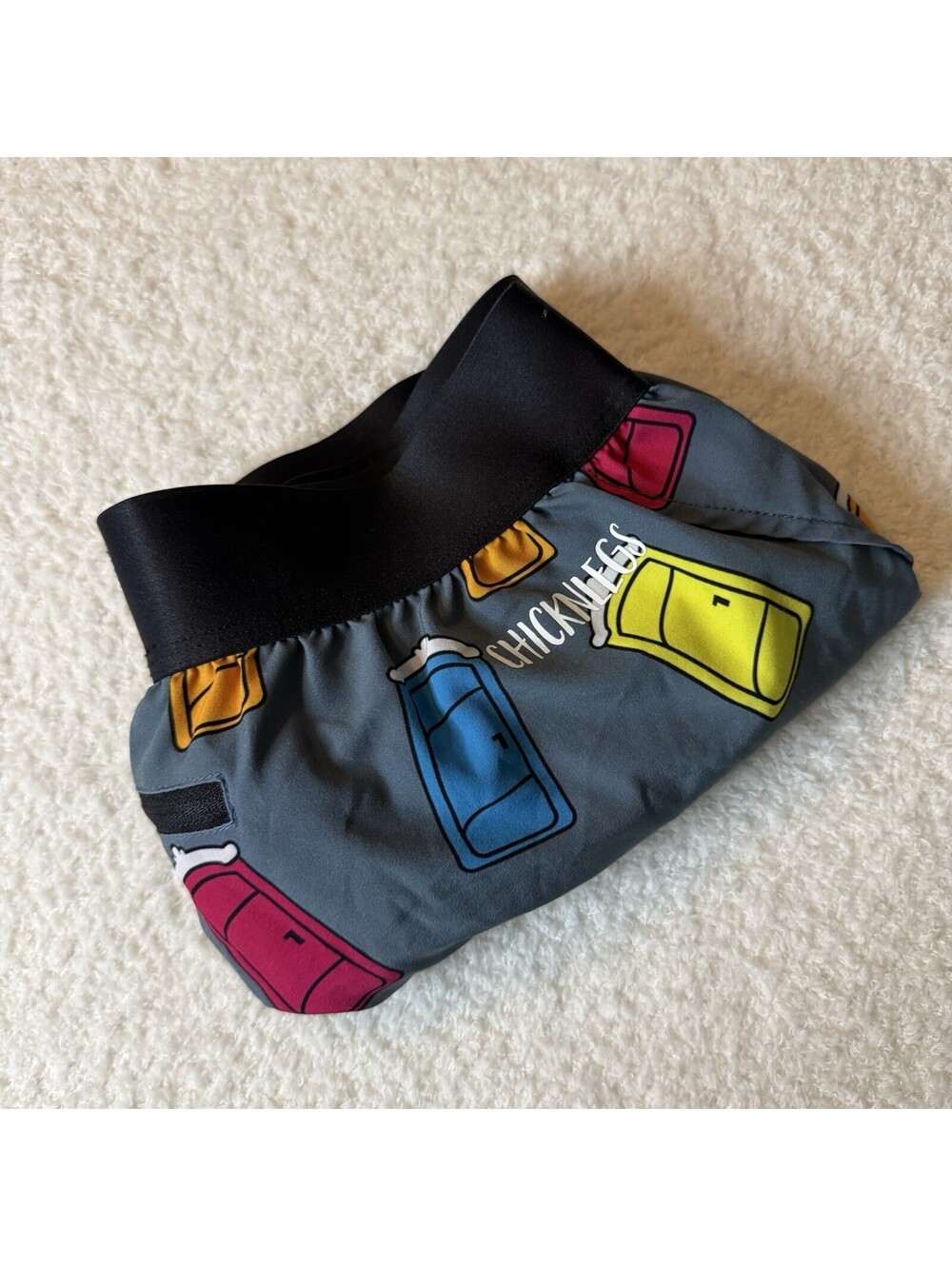 ChicknLegs Women’s Running Shorts Small Colorful Doors Gray Athletic Run